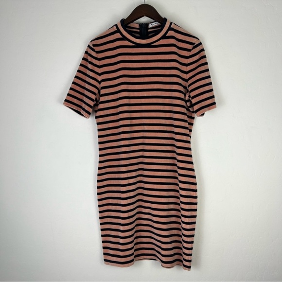 Alexander Wang Striped Short Sleeve Knit Dress – Women’s Size Large - Picture 1 of 16